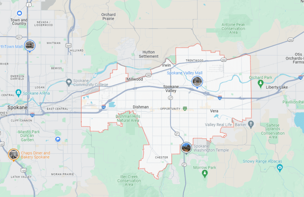 Spokane Valley Map